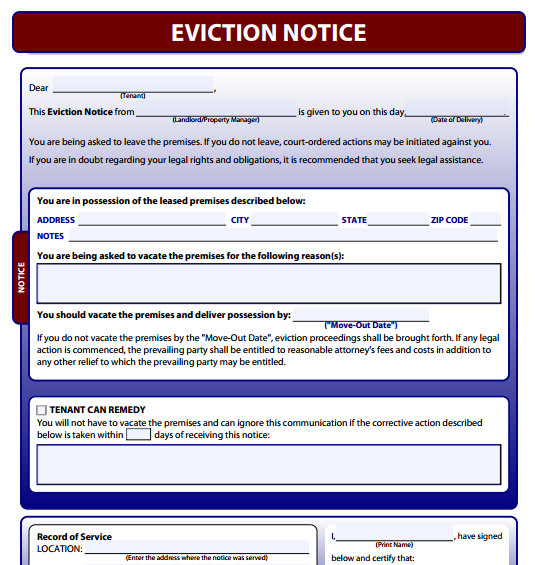 eviction notice form