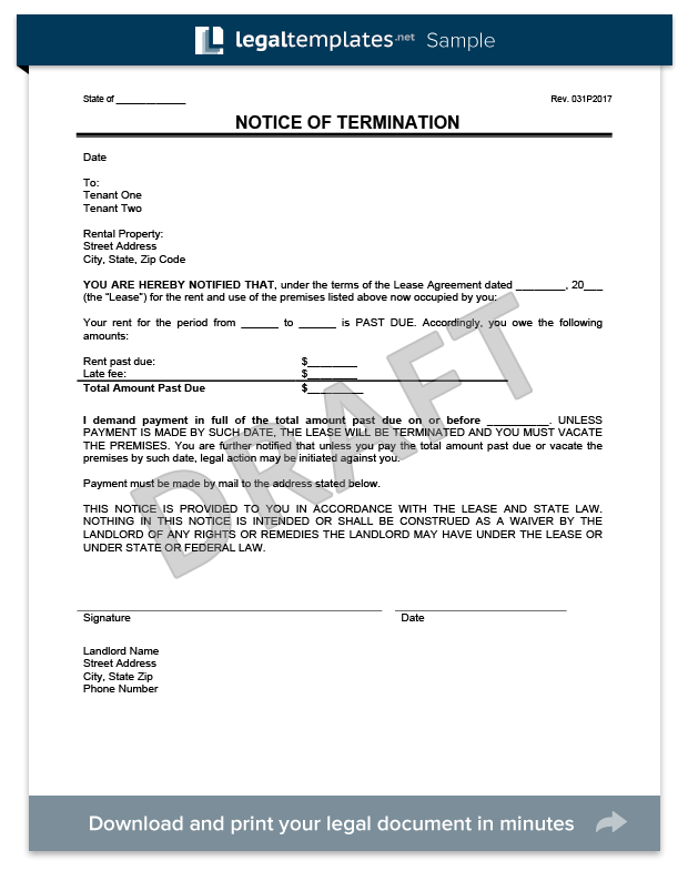 Eviction Notice Form | Template Business