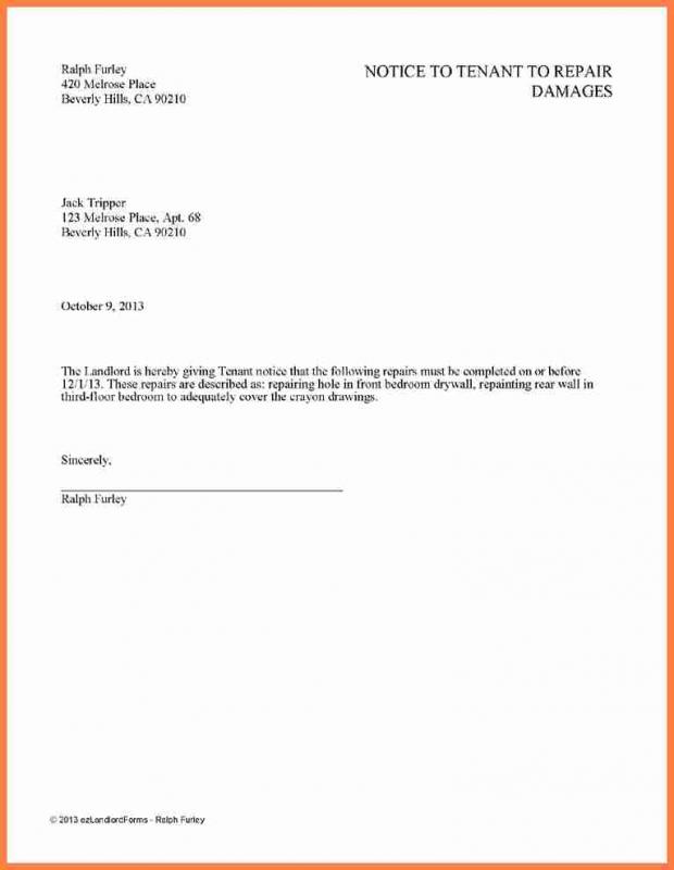 eviction notice letter