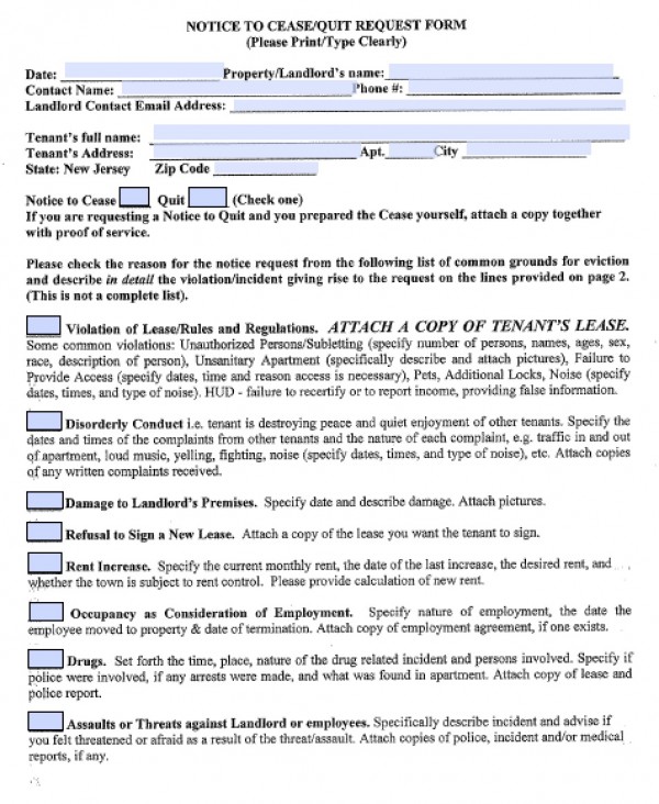 Eviction Notice Pdf Template Business