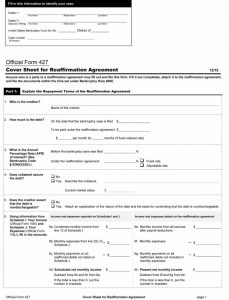 eviction notice sample official form cover sheet for reaffirmation agreement x