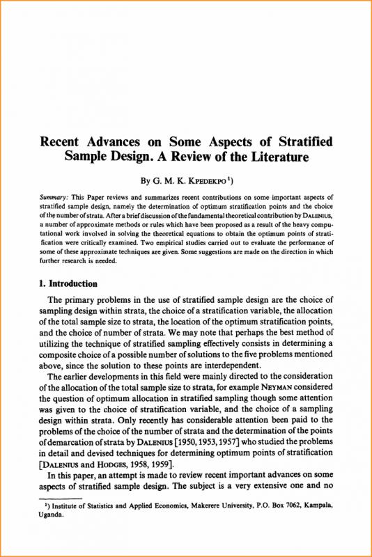 sample of literature review for dissertation