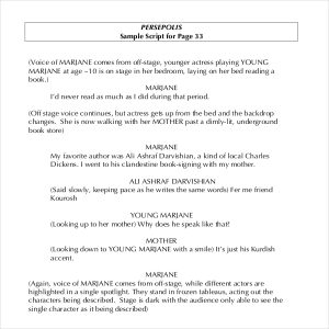 example of a script sample novel script writing template