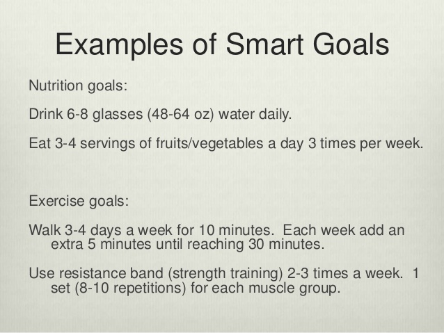 example of a smart goal