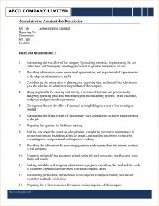 example of an autobiography administration job description template j administrative assistant job description