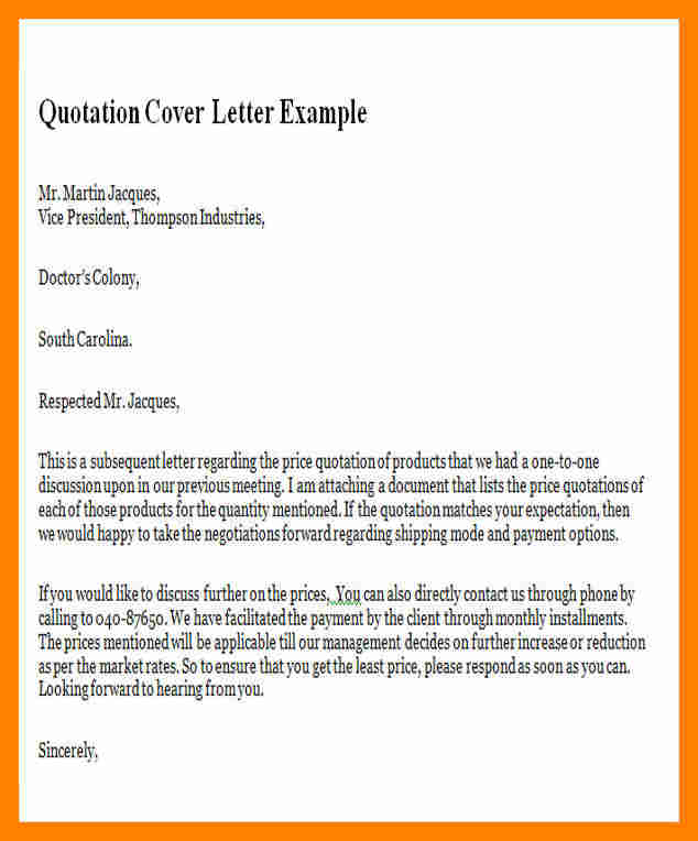 example of business letter