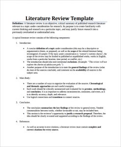 how to critique a literature review example