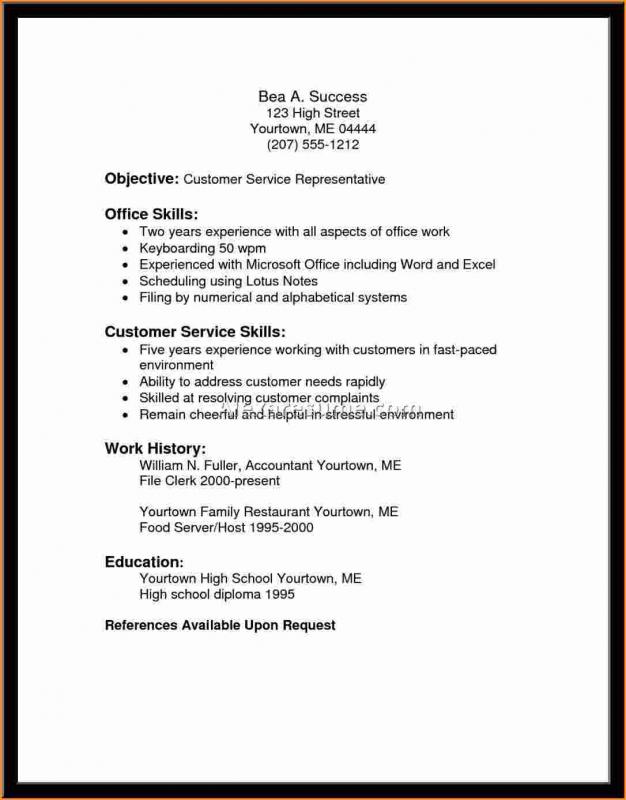 example of simple resume