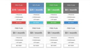 example of simple resume pricing table x