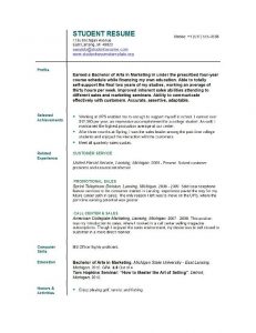 example student resume college student resume