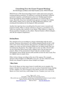 examples of grant proposals consulting fees for grant proposal writing an exchange of ideas and information from tgci forum