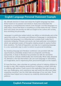 examples of letter of intent english language personal statement example