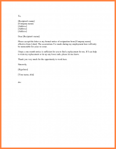 examples of letter of resignation month resignation letter simple resignation letter month notice