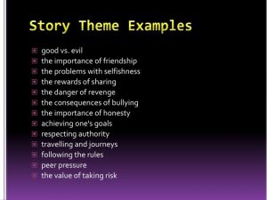 examples of life goals story theme examples n