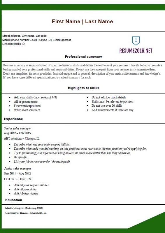 examples of resumes for high school students