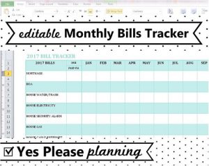 Excel Bill Tracker | Template Business