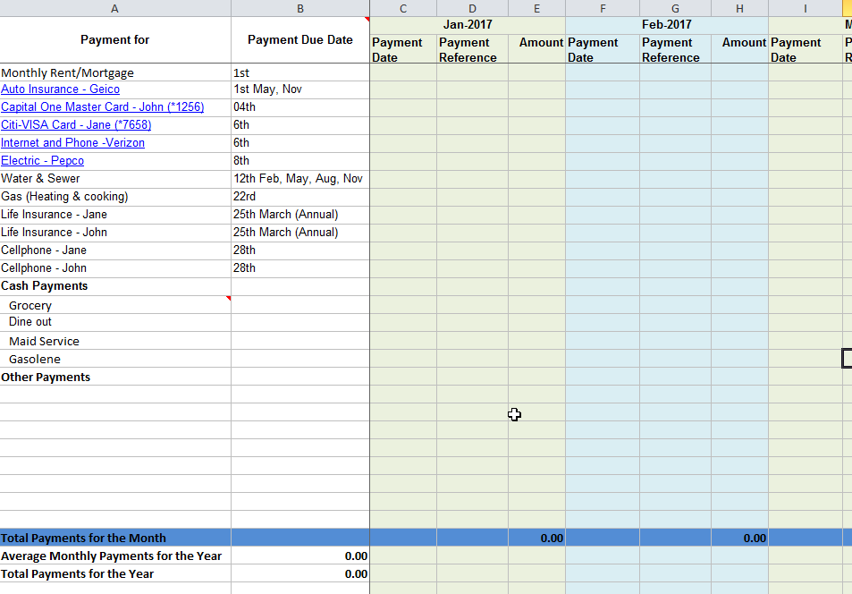 Excel Bill Tracker | Template Business