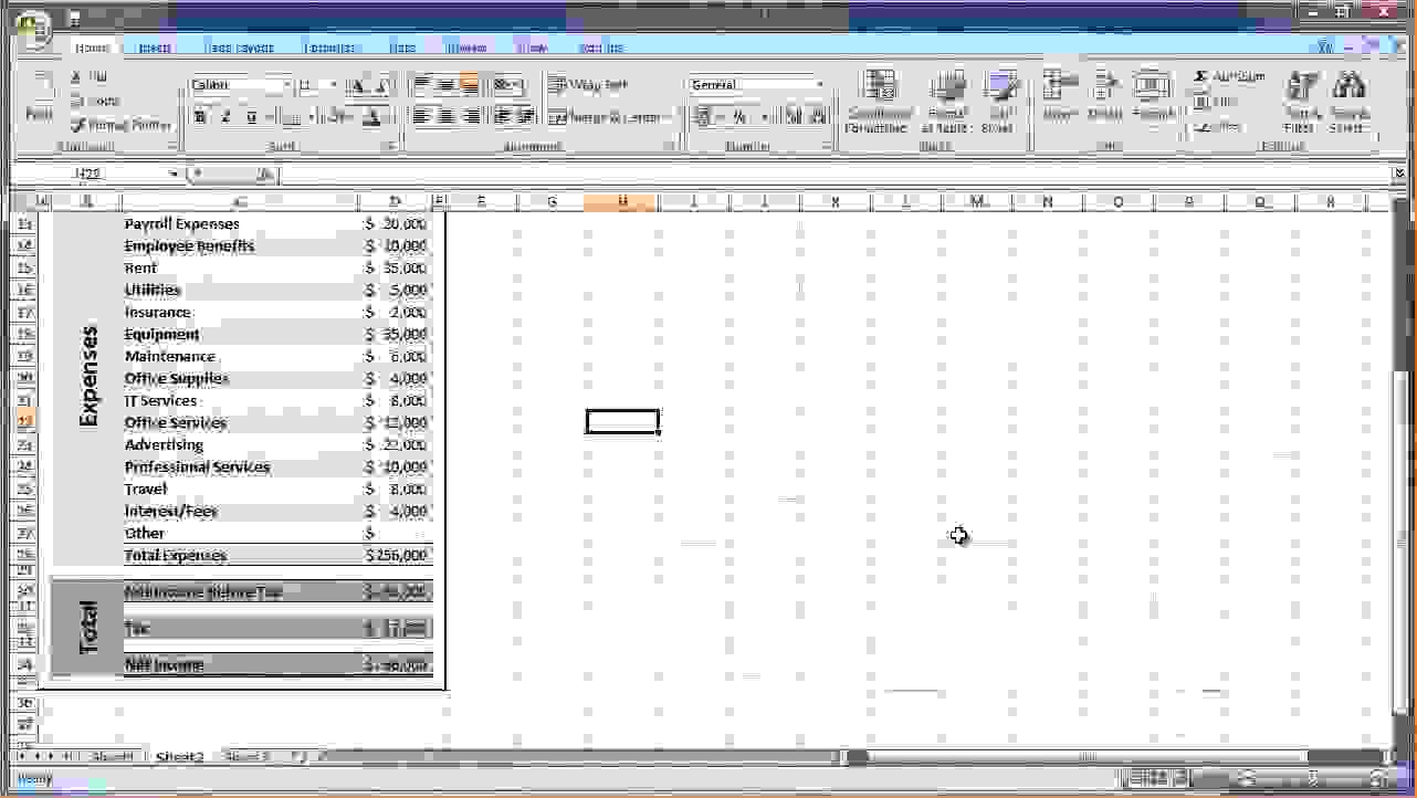 excel income statement