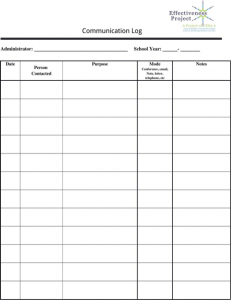 excel mileage log school admin communication log template