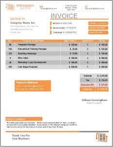 excel quote template invoice everest design orange