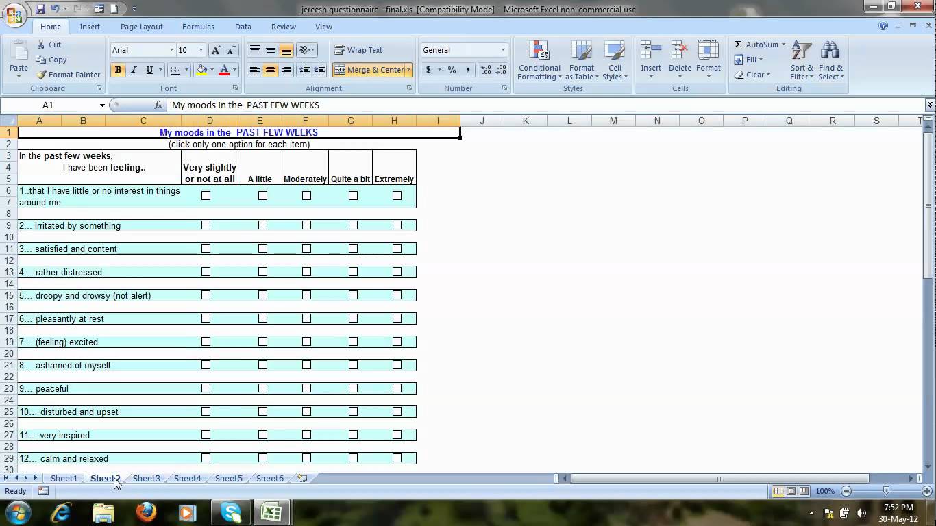 Survey Excel Template