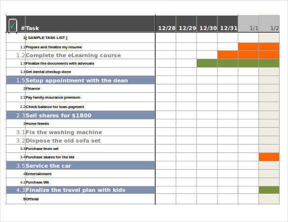 Excel Task Tracker Template Template Business