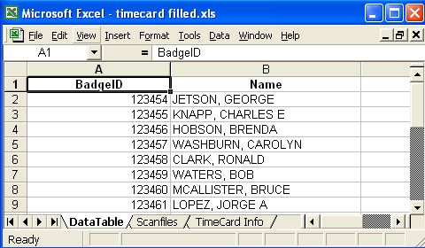 excel time card template