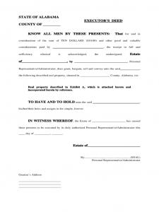 executive resume template executors deed alabama d