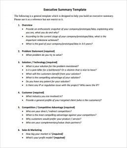 executive summary examples mit chief executive summary template sample pdf format