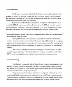 executive summary template for proposal proposal executive summary template