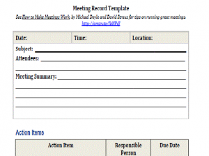 executive summary template word meeting template