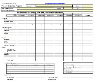 expense report template excel