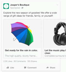 facebook ad template multiple product ad