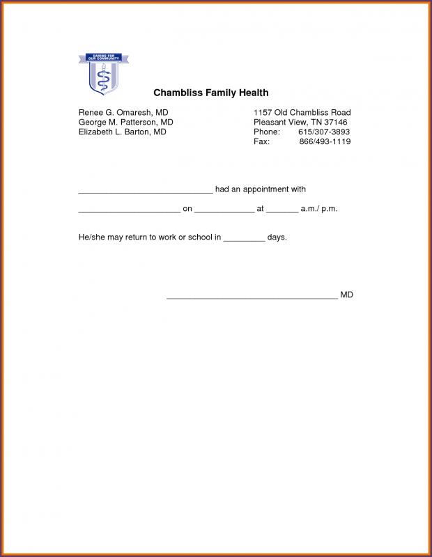 Fake Dentist Note Template Free