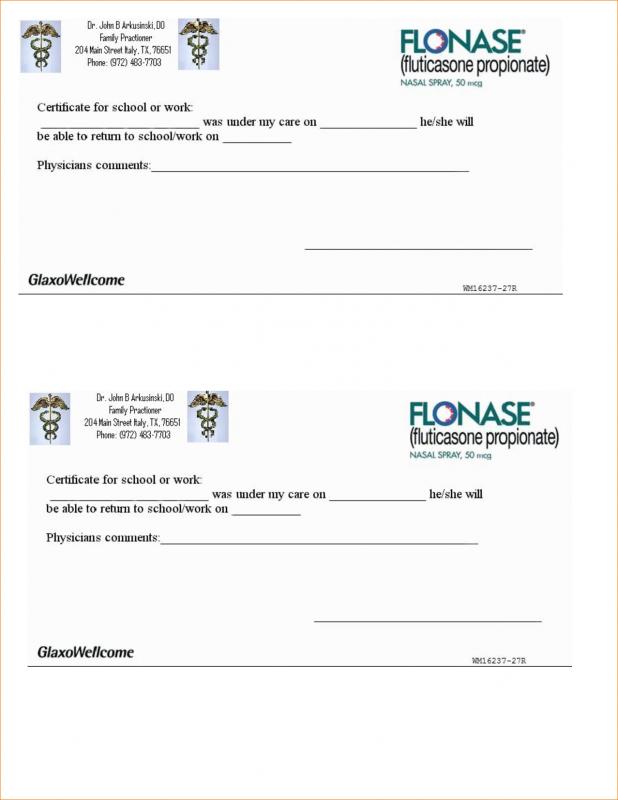 Dentist Note Template