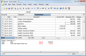 family budget spreadsheet banana cashbook