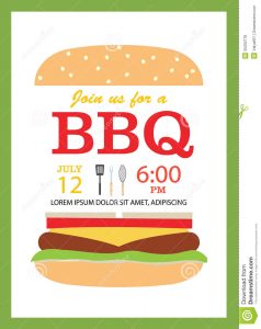 family reunion invites bbq party invitation card hamburger cooking tools vect