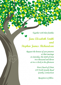 family reunion invites tree wedding invitation