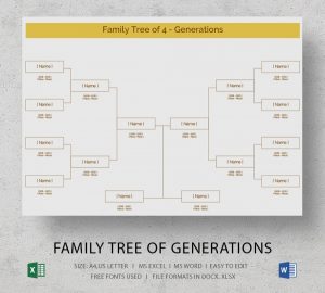 family tree excel two sides family tree generations