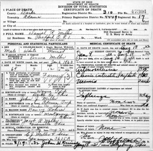 family tree outline daniel r miller death certificate