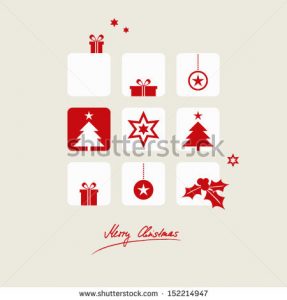 family tree sample stock vector christmas card