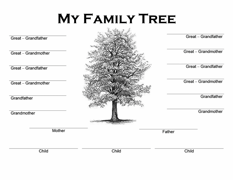 family tree template word