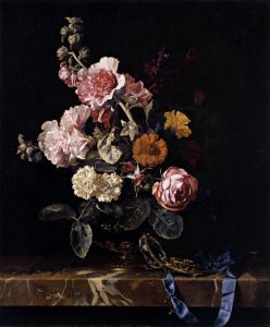 famous still life photographers willem van aelst vase of flowers with pocket watch wga