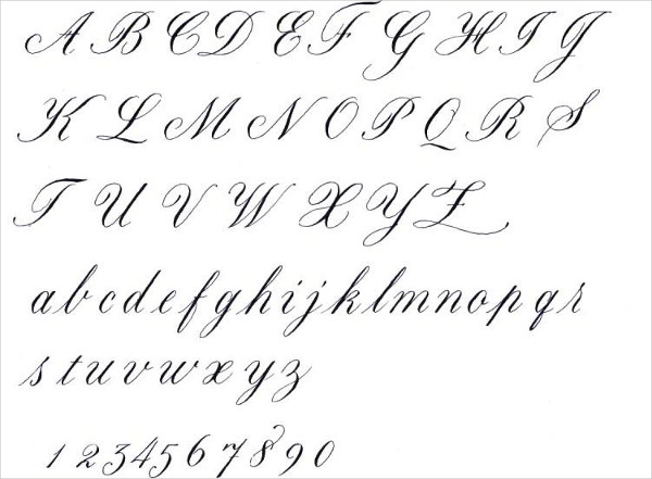 fancy cursive letters