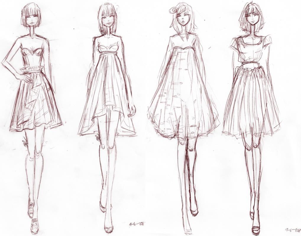 fashion sketches pencil