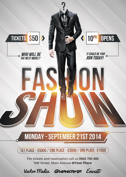 Fashion Show Flyer Template Business