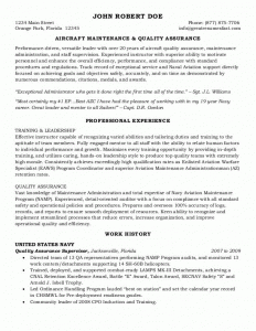 federal resume template aircraft maintenance and quality assurance federal resume