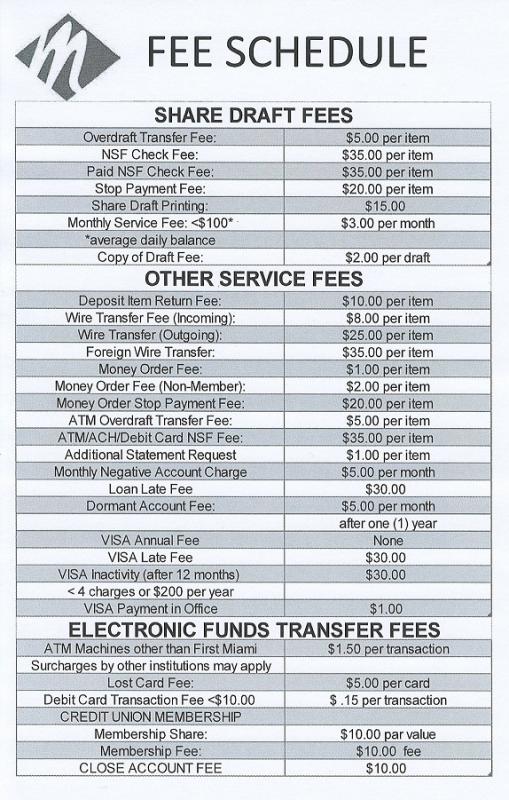 Fee Schedule Template Microsoft Office