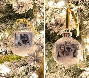 fill in family tree snowglobe photo ornament