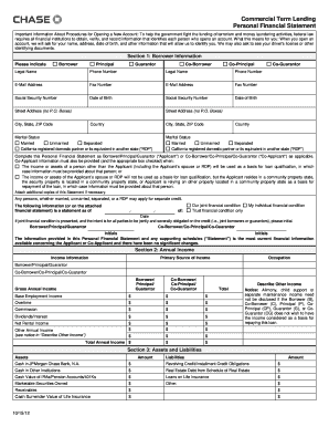 fillable personal financial statement